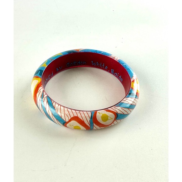 Vintage Native Haida "Hummingbird" Bracelet Signed By Artist Gordon White - Picture 3 of 12